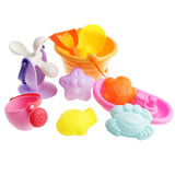 Maxbell 10 Pieces Kids Beach Sand Toy Set Sandbox Castle Molds Children's Gift