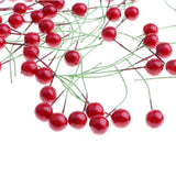 Maxbell 50 Pieces Simulation Small Berries Fruits Party Props DIY Craft Red