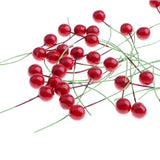 Maxbell 50 Pieces Simulation Small Berries Fruits Party Props DIY Craft Red