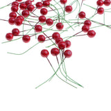 Maxbell 50 Pieces Simulation Small Berries Fruits Party Props DIY Craft Red