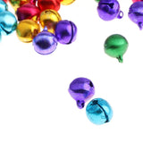 Maxbell 100 Pieces Lovely Colorful Jingle Bells DIY Christmas Decor Crafts Toy 8mm