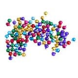 Maxbell 100 Pieces Lovely Colorful Jingle Bells DIY Christmas Decor Crafts Toy 8mm