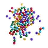 Maxbell 100 Pieces Lovely Colorful Jingle Bells DIY Christmas Decor Crafts Toy 8mm