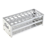 Maxbell Aluminum Test Tube Rack Stand for Lab Glasses Tube Display 15.5mm x 36 Holes