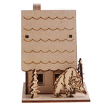 Maxbell 3D Wooden Puzzle Mini House W/ chimney Model Educational Kids Toy 3D Puzzle