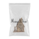 Maxbell 3D Wooden Puzzle Mini House W/ chimney Model Educational Kids Toy 3D Puzzle