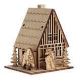 Maxbell 3D Wooden Puzzle Mini House W/ chimney Model Educational Kids Toy 3D Puzzle