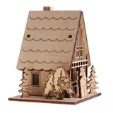 Maxbell 3D Wooden Puzzle Mini House W/ chimney Model Educational Kids Toy 3D Puzzle