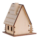 Maxbell 3D Wooden Puzzle Mini House W/ chimney Model Educational Kids Toy 3D Puzzle