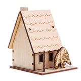Maxbell 3D Wooden Puzzle Mini House W/ chimney Model Educational Kids Toy 3D Puzzle