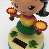 Maxbell Solar Powered Little Girl Dancing Ornament Doll Flip Flap Toy Home Decor C