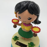 Maxbell Solar Powered Little Girl Dancing Ornament Doll Flip Flap Toy Home Decor C