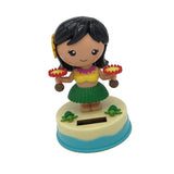 Maxbell Solar Powered Little Girl Dancing Ornament Doll Flip Flap Toy Home Decor C