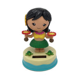 Maxbell Solar Powered Little Girl Dancing Ornament Doll Flip Flap Toy Home Decor C