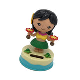 Maxbell Solar Powered Little Girl Dancing Ornament Doll Flip Flap Toy Home Decor C