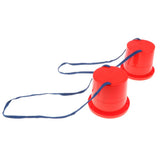 Maxbell 1 Pair Jumping Stilts Walk Stilt Jump Kids Outdoor Fun Sports Toy Red #2