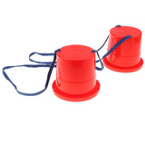 Maxbell 1 Pair Jumping Stilts Walk Stilt Jump Kids Outdoor Fun Sports Toy Red #2