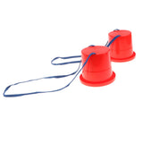 Maxbell 1 Pair Jumping Stilts Walk Stilt Jump Kids Outdoor Fun Sports Toy Red #2