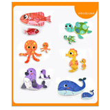 Maxbell 6 in 1 Jigsaw Puzzle Toy Kids Baby Early Brain Developmental Toy Sea Animal