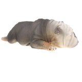 Maxbell Simulation Animal Model Figure Toy Home Decor Sleepy American Bully Pitbull