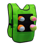 Maxbell Kids Green Color Game Vest for Sticky Ball Catch Game, Toddlers Outdoor Play Training Vest