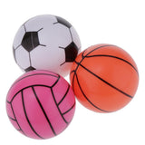 Maxbell 3 Inch PVC Bouncy Ball Toy Set for Kids Toddlers Beach Toy Pack of 3 Sport