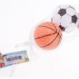 Maxbell 3 Inch PVC Bouncy Ball Toy Set for Kids Toddlers Beach Toy Pack of 3 Sport