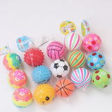 Maxbell 3 Inch PVC Bouncy Ball Toy Set for Kids Toddlers Beach Toy Pack of 3 Sport