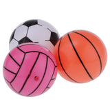 Maxbell 3 Inch PVC Bouncy Ball Toy Set for Kids Toddlers Beach Toy Pack of 3 Sport