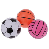 Maxbell 3 Inch PVC Bouncy Ball Toy Set for Kids Toddlers Beach Toy Pack of 3 Sport