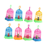 Maxbell 9 Pieces Hatching Growing Birds with Cage Kids Educational Nature Toy Gift