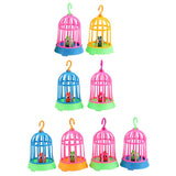 Maxbell 9 Pieces Hatching Growing Birds with Cage Kids Educational Nature Toy Gift