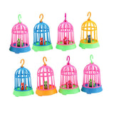 Maxbell 9 Pieces Hatching Growing Birds with Cage Kids Educational Nature Toy Gift