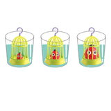 Maxbell 9 Pieces Hatching Growing Birds with Cage Kids Educational Nature Toy Gift