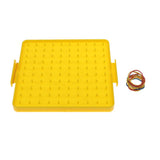 Maxbell Plastic Nail Board Plate Preschool Mathematics Teaching Tool Kids Toy Yellow