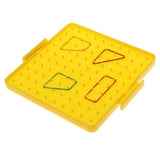 Maxbell Plastic Nail Board Plate Preschool Mathematics Teaching Tool Kids Toy Yellow
