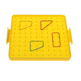 Maxbell Plastic Nail Board Plate Preschool Mathematics Teaching Tool Kids Toy Yellow