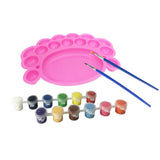 Maxbell Kid Craft Apron Oversleeve Palette Paints Brush Kits for Oil Painting Toy #B
