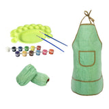 Maxbell Kid Craft Apron Oversleeve Palette Paints Brush Kits for Oil Painting Toy #C