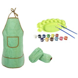 Maxbell Kid Craft Apron Oversleeve Palette Paints Brush Kits for Oil Painting Toy #C