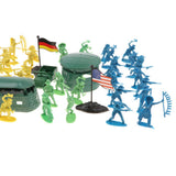 Maxbell 68 Pieces Soldier Army Figures Blockhouse Playset for Army Sand Scene Model
