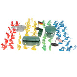 Maxbell 68 Pieces Soldier Army Figures Blockhouse Playset for Army Sand Scene Model