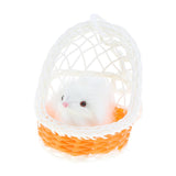 Max Simulation Plush Animal Model Rabbit Sitting in Basket Home Decor Orange