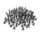 Maxbell 100Pcs Crystal Color Safety Eyes Kit for Doll Craft Making Green 16MM