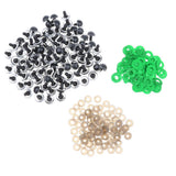 Maxbell 100Pcs Crystal Color Safety Eyes Kit for Doll Craft Making Green 16MM