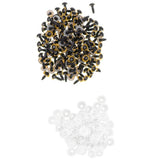 Maxbell 100-Piece Plastic Safety Eyes with BACKS for Bear Doll DIY Craft 10mm Yellow