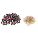 Maxbell 100-Piece Plastic Safety Eyes with BACKS for Bear Doll DIY Craft 12mm Red