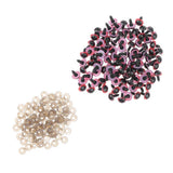 Maxbell 100-Piece Plastic Safety Eyes with BACKS for Bear Doll DIY Craft 12mm Red