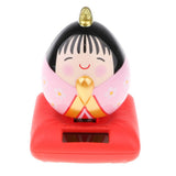Maxbell Cute Solar Powered Swinging Praying Doll Bobbling Toy Auto Home Decor #A