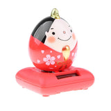 Maxbell Cute Solar Powered Swinging Praying Doll Bobbling Toy Auto Home Decor #C